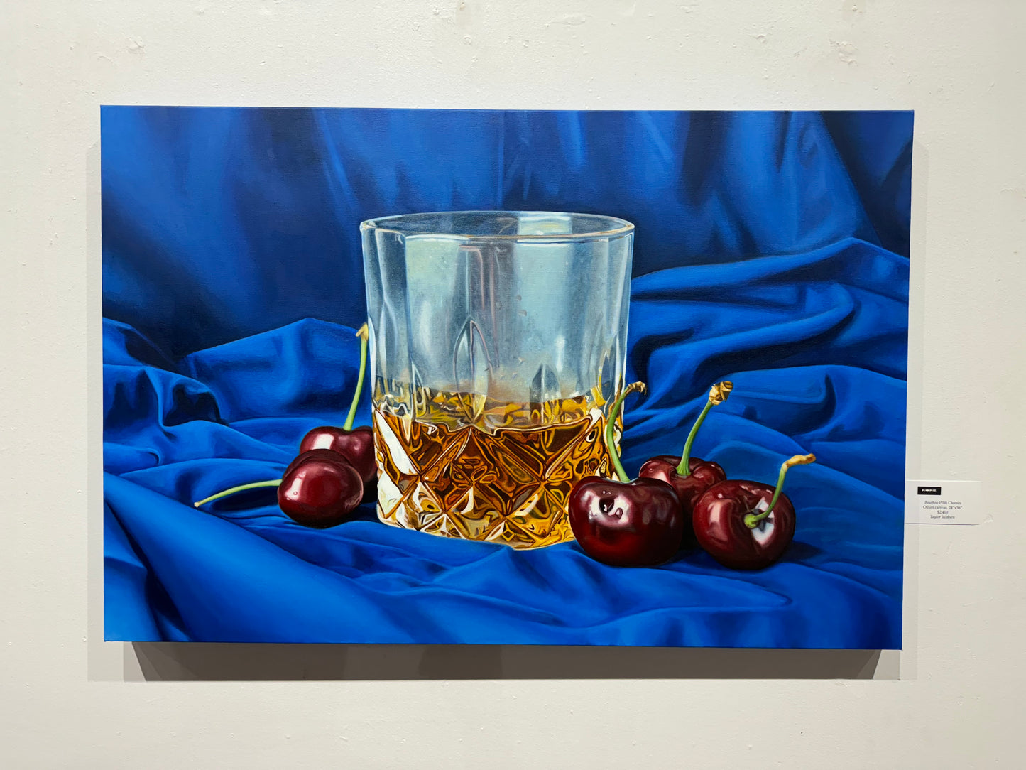 “Bourbon with Cherries” Original Oil Painting 24”x36”