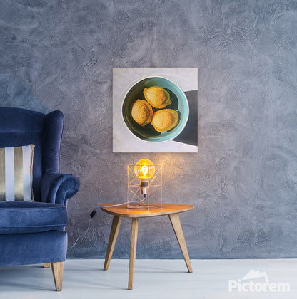 "Lemons in a Blue Bowl" Original Artwork. Oil on Canvas: 20"x20"