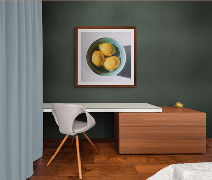 "Lemons in a Blue Bowl" Fine Art Print